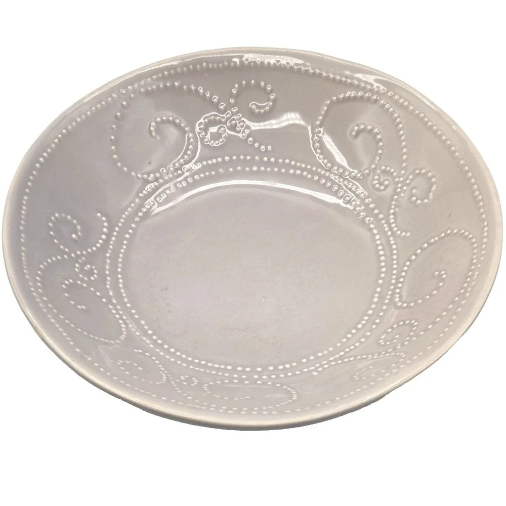 Tavola Bella Italian Ceramic Bowl  Embossed Swirl 9 Inch‎ Made In Italy